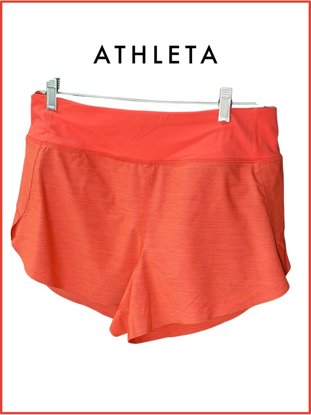 Medium EUC - Athleta - Run with It 3.5" Athletic Shorts - Coral Orange